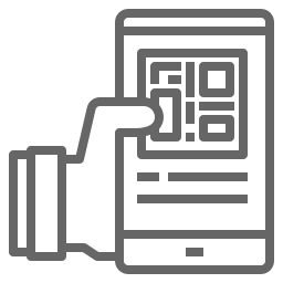 Phone with QR code
